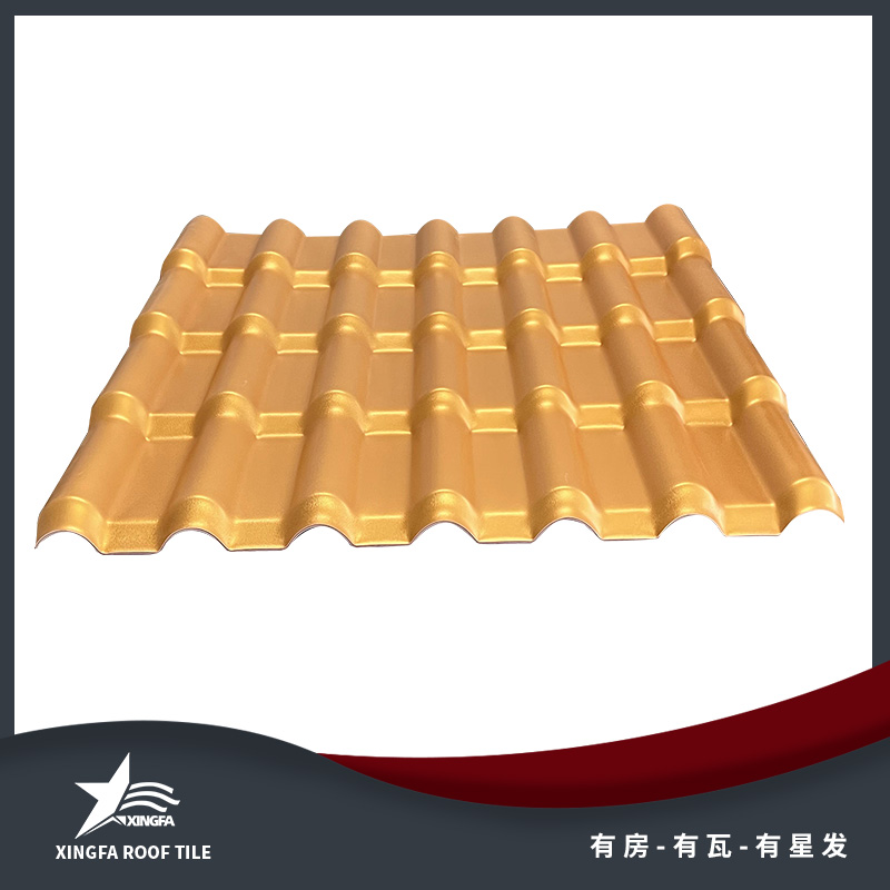 哈尔滨金黄合成树脂瓦 哈尔滨平改坡树脂瓦 质轻坚韧安装方便 中国优质制造商